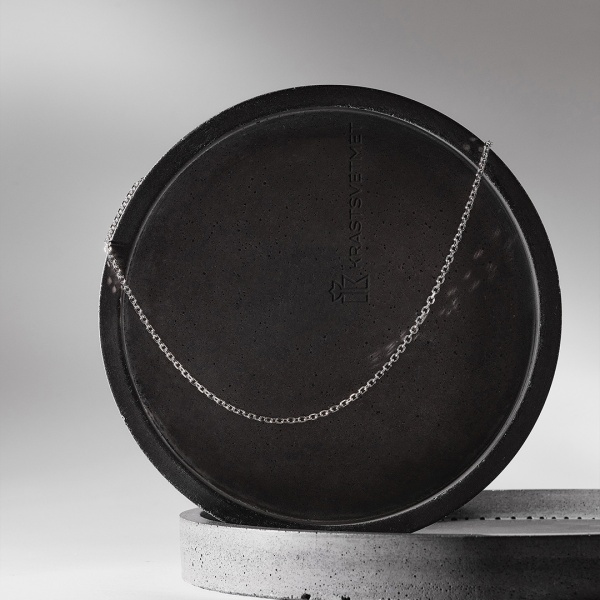 Цепь из платины, плетение «Ролло»